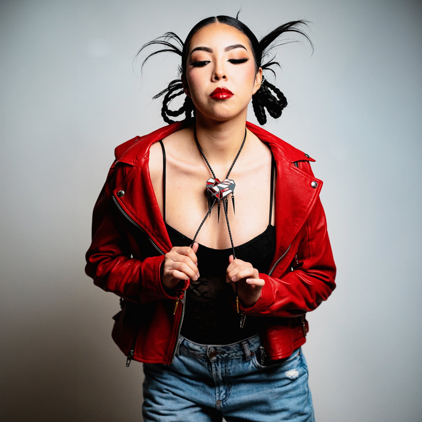 Mosaic Heart Bolo Tie