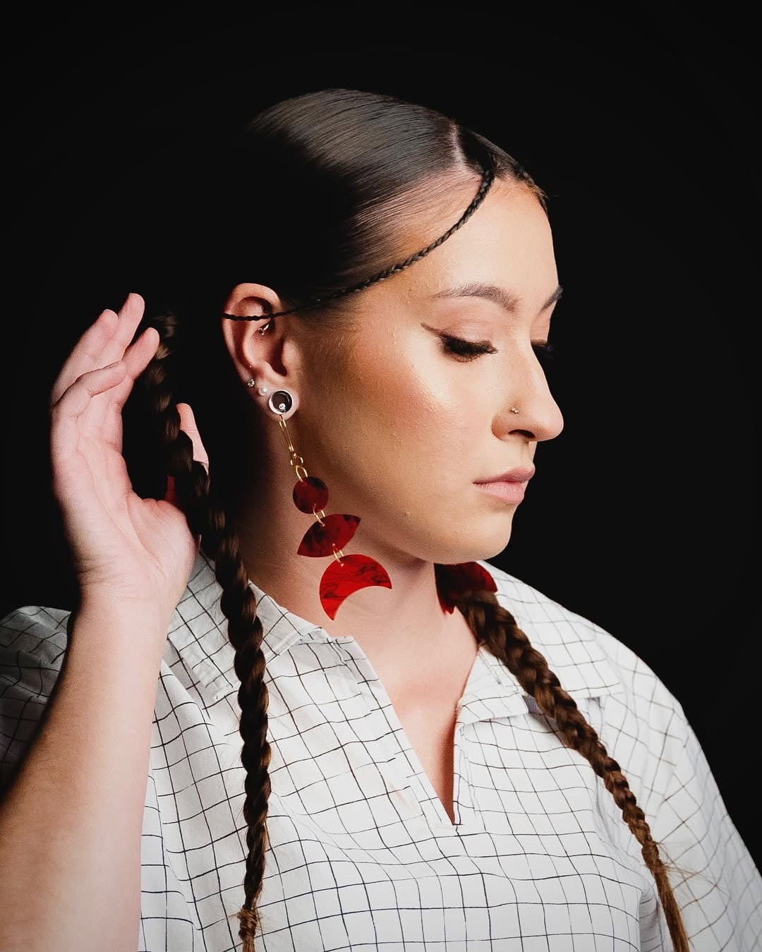 Mini Grandmother Moons // Inky Red Orange - SACRD THNDR