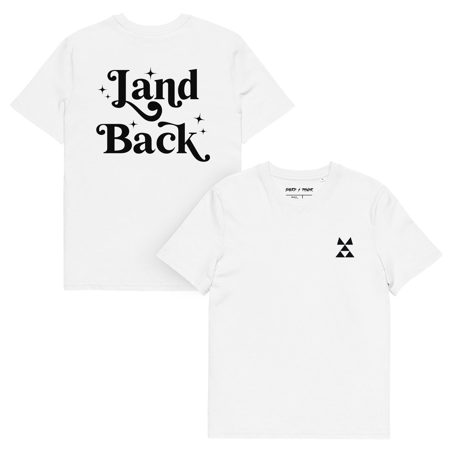 Land Back // White Premium Tee