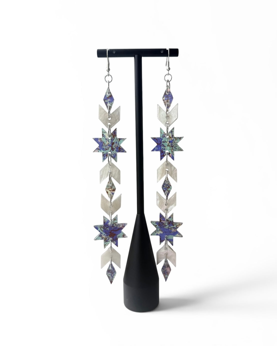 Star Blanket Drips | Purple Floral + White (Spirit Bead Collection)