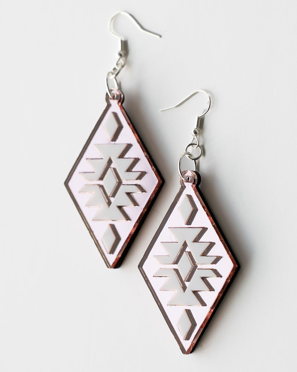 IndigiSymmetries // Rose Gold MIrror + White
