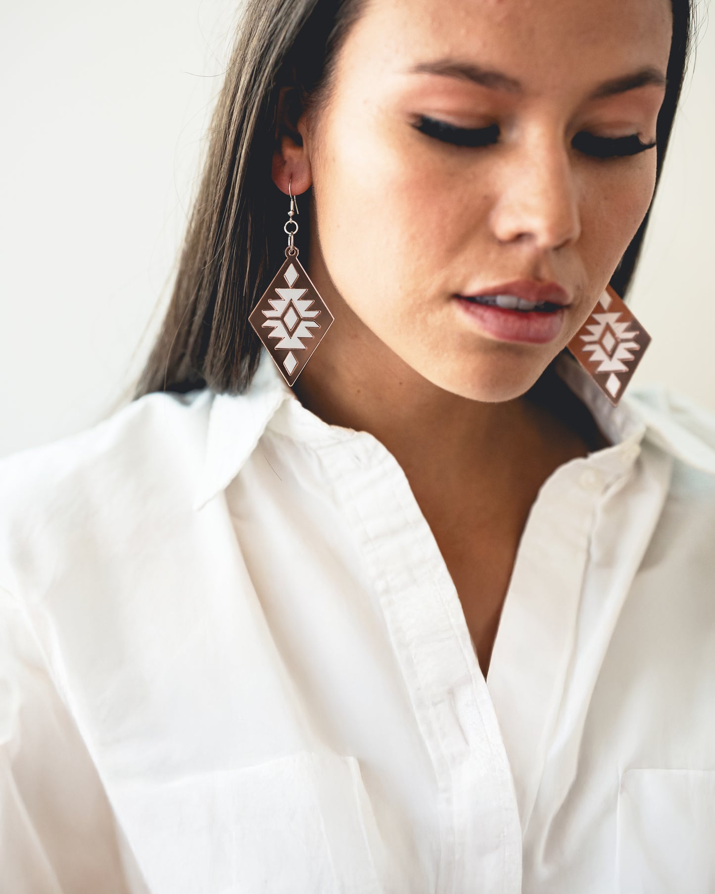 IndigiSymmetries // Rose Gold MIrror + White