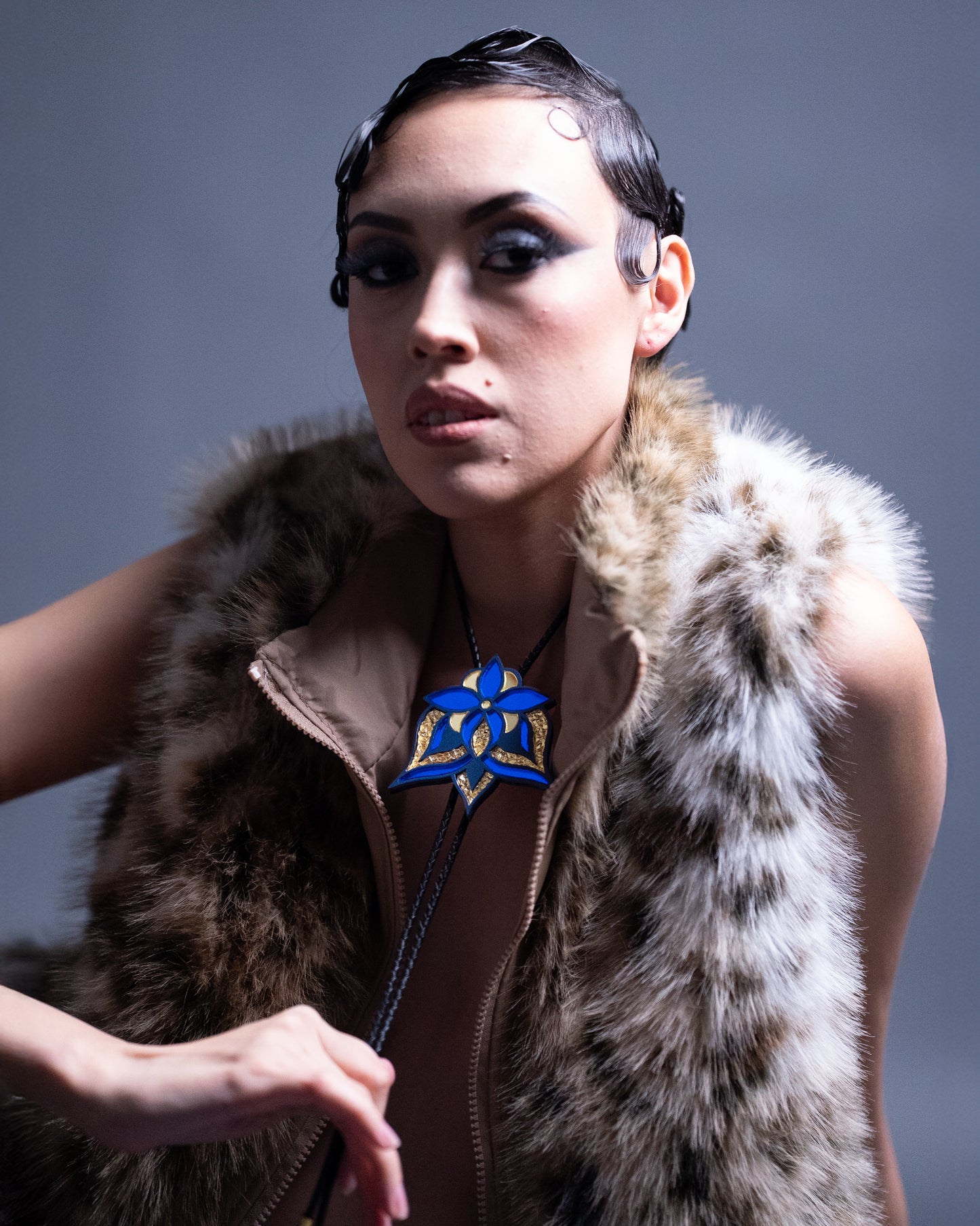 Prairie Bloom Bolo Tie | Electric Royal Blue