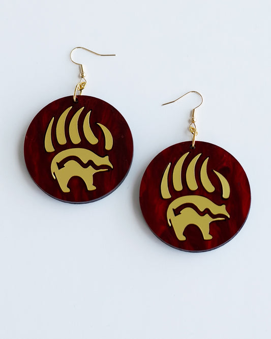 Heart Bear // Blood Red with Matte Gold Inlay
