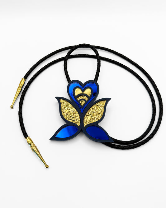 Good Medicine Bloom Bolo Tie | Electric Royal Blue