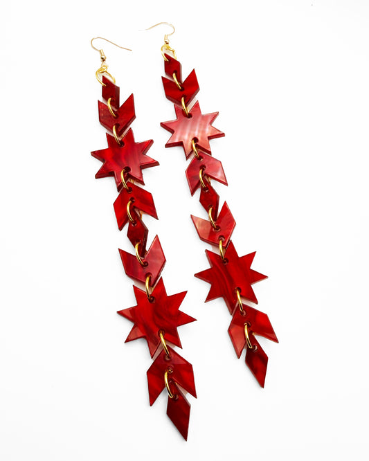 Star Blanket Drips | Blood Red Swirl