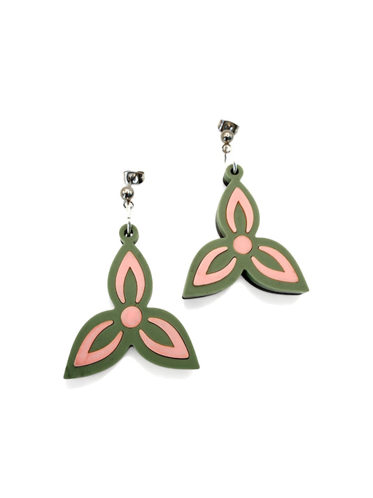 Mini Nisto Petal Blooms | Sage Green + Rose Pink