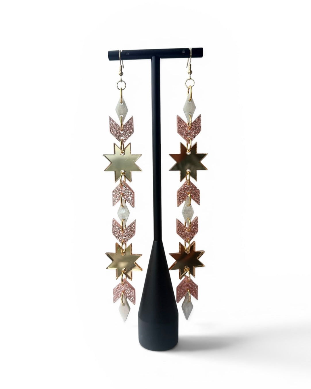 Star Blanket Drips | White + Rose Gold Sparkle + Gold Mirror (Spirit Bead Collection)