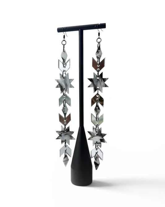 Star Blanket Drips | Silver Mirror + Marble (Spirit Bead Collection)