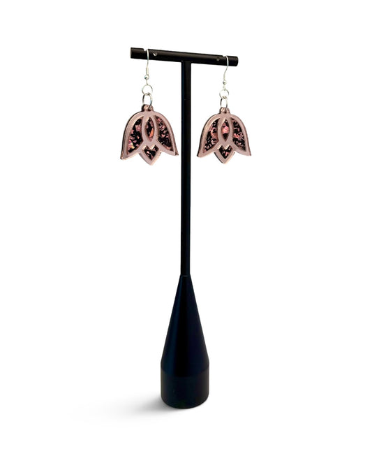 Mini Wild Tulips | Rose Gold Mirror + Rose Gold Black Sparkle